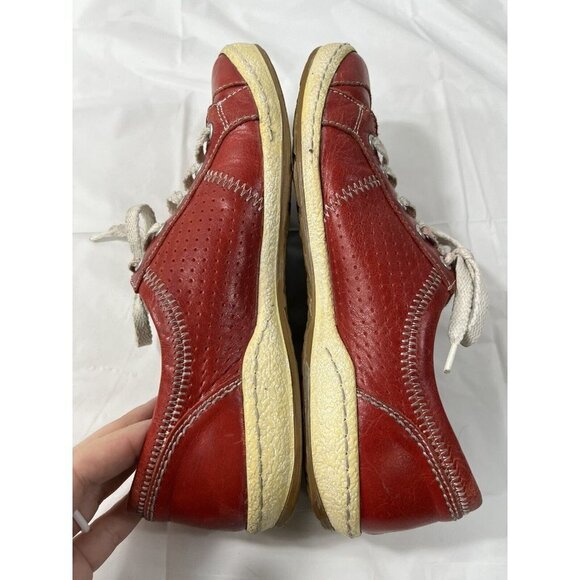 JOSEF SEIBEL Womens Red Leather Caspian Comfort Sneakers Size 7 - Picture 9 of 14